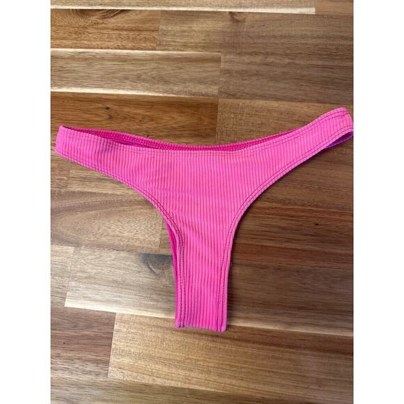 Frankies Bikinis Thong style Bikini Bottom Hot PInk Womens XSmall - Picture 2 of 3